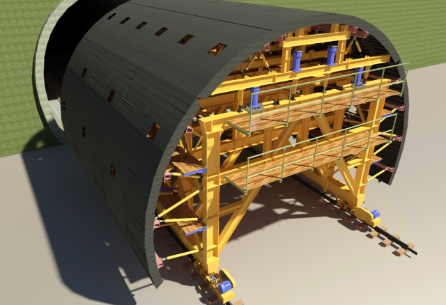 隧道衬砌台车BIM建模